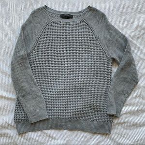 (SOLD) grey knit oversized sweater
